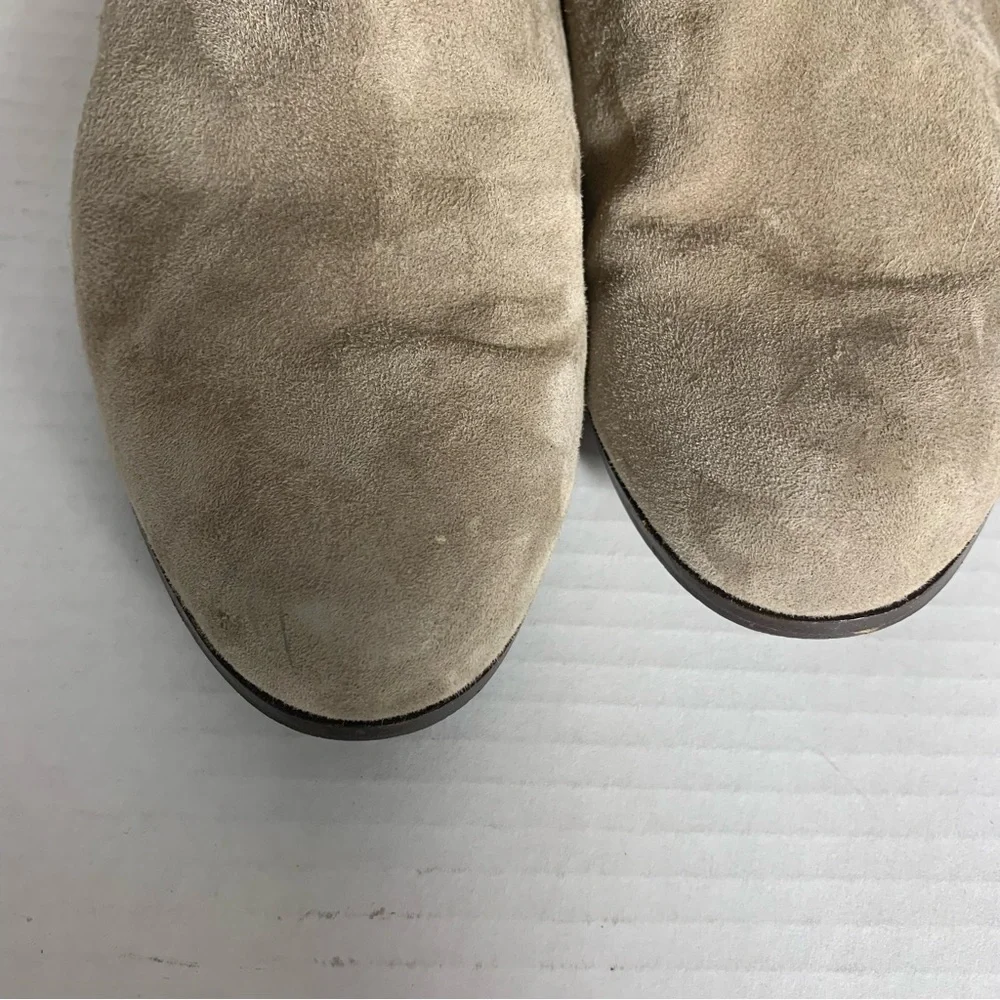 Sam Edelman Fringe Suede Ankle Boots - Taupe Size 8.5